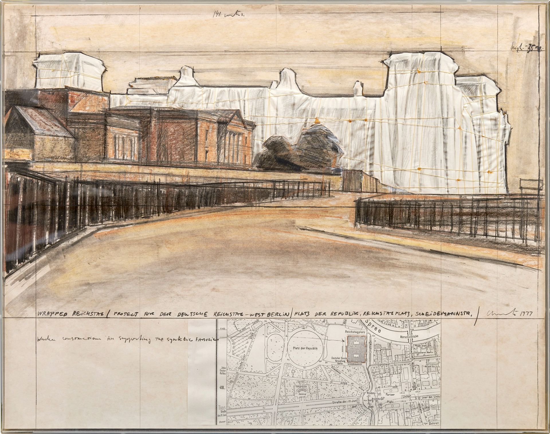 Christo
Wrapped Reichstag (Project for Berlin), 1977